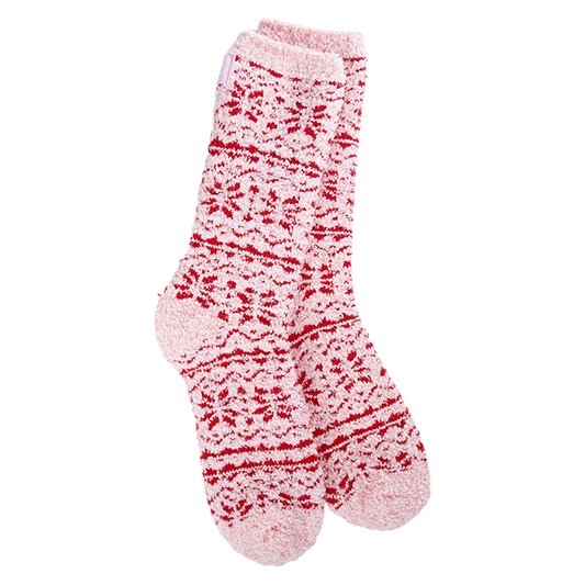 World's Softest - Cozy Winter Crew - Fair Isle Pink