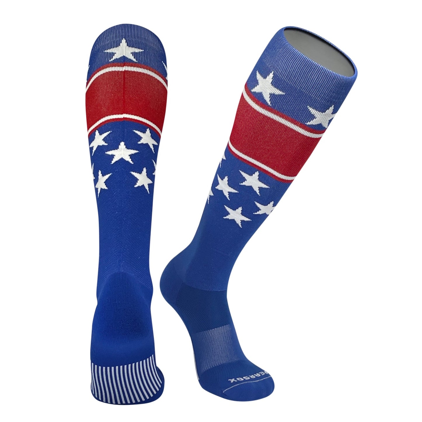 Pearsox USA Flag Banner Knee High Long Baseball Football Socks