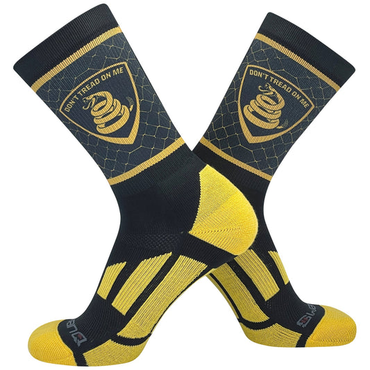 Swanq Gadsden Flag Don't Tread on Me Elite Flag Crew Socks by TCK (One Size)