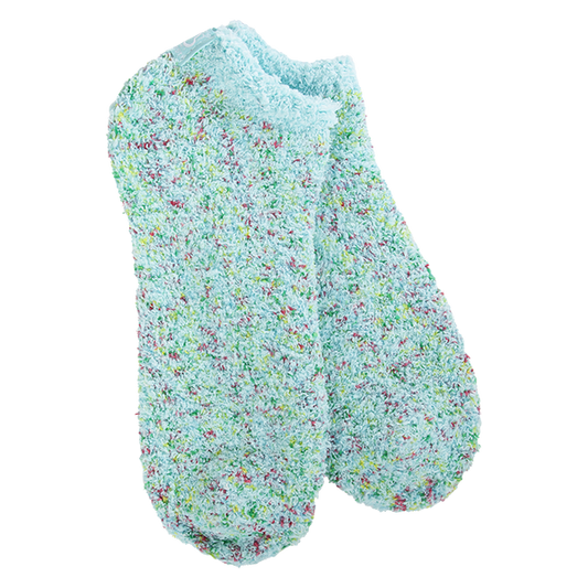 World's Softest - Cozy Low - Aqua Blue Confetti