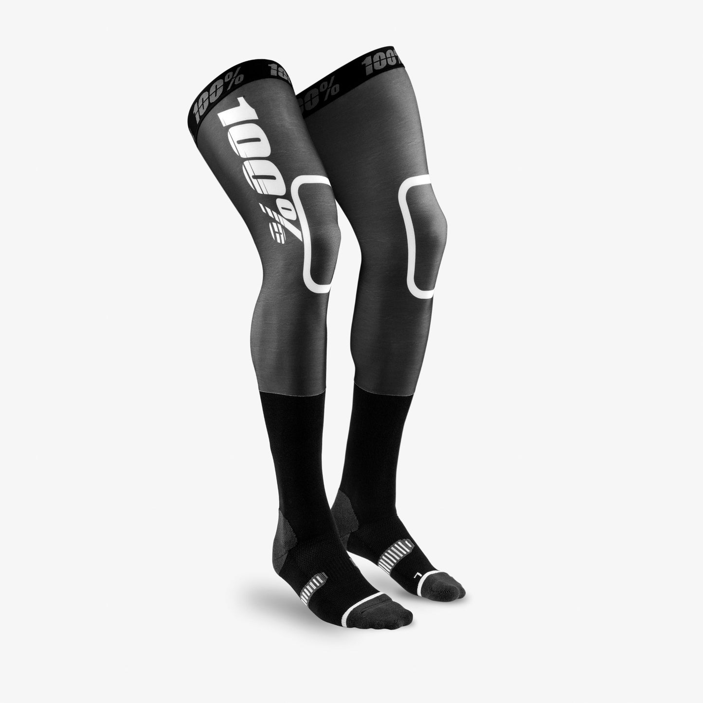 REV MX Knee Brace Sock Black/White