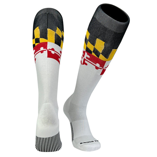 Mk Socks Maryland Flag Knee High Long Baseball Football Socks