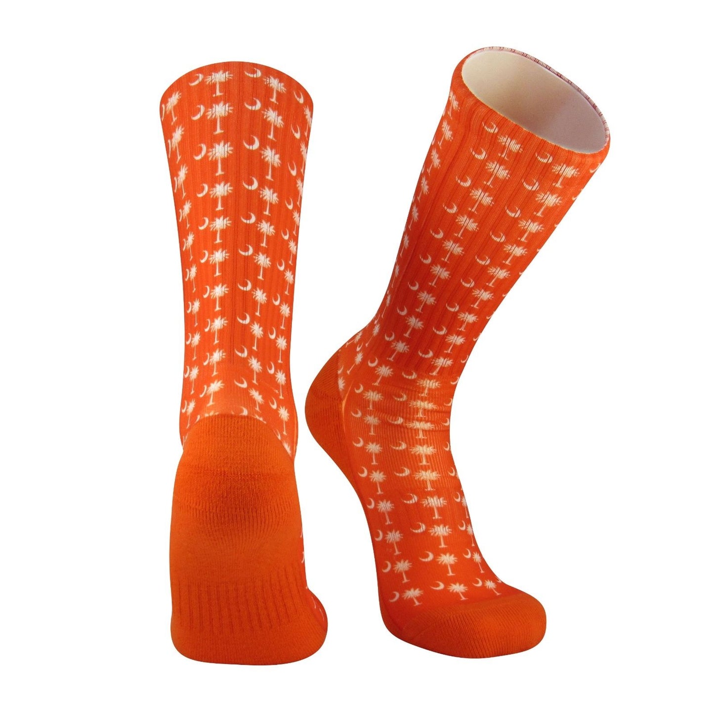 TCK South Carolina State Palmetto Flag Socks in Clemson Orange