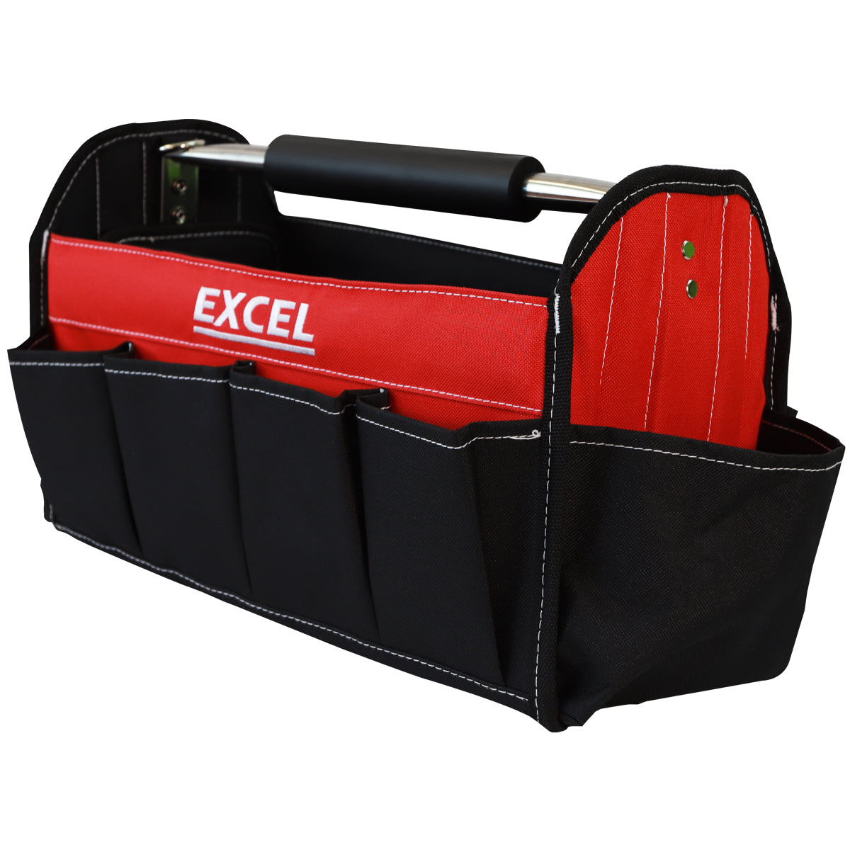 Excel 16" Tote Bag Black & Red with 15 Pockets