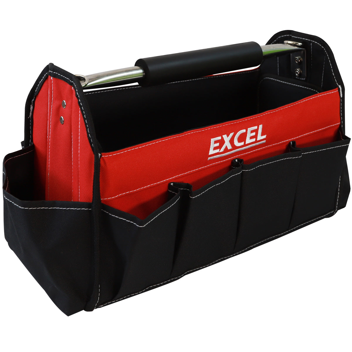 Excel 16" Tote Bag Black & Red with 15 Pockets