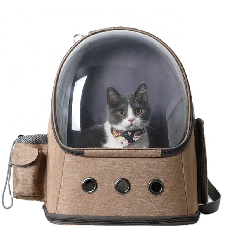 Hot Sale version space cat dog backpack carrier pet carrier airline approved Transparent Double Shoulder Cat Bag