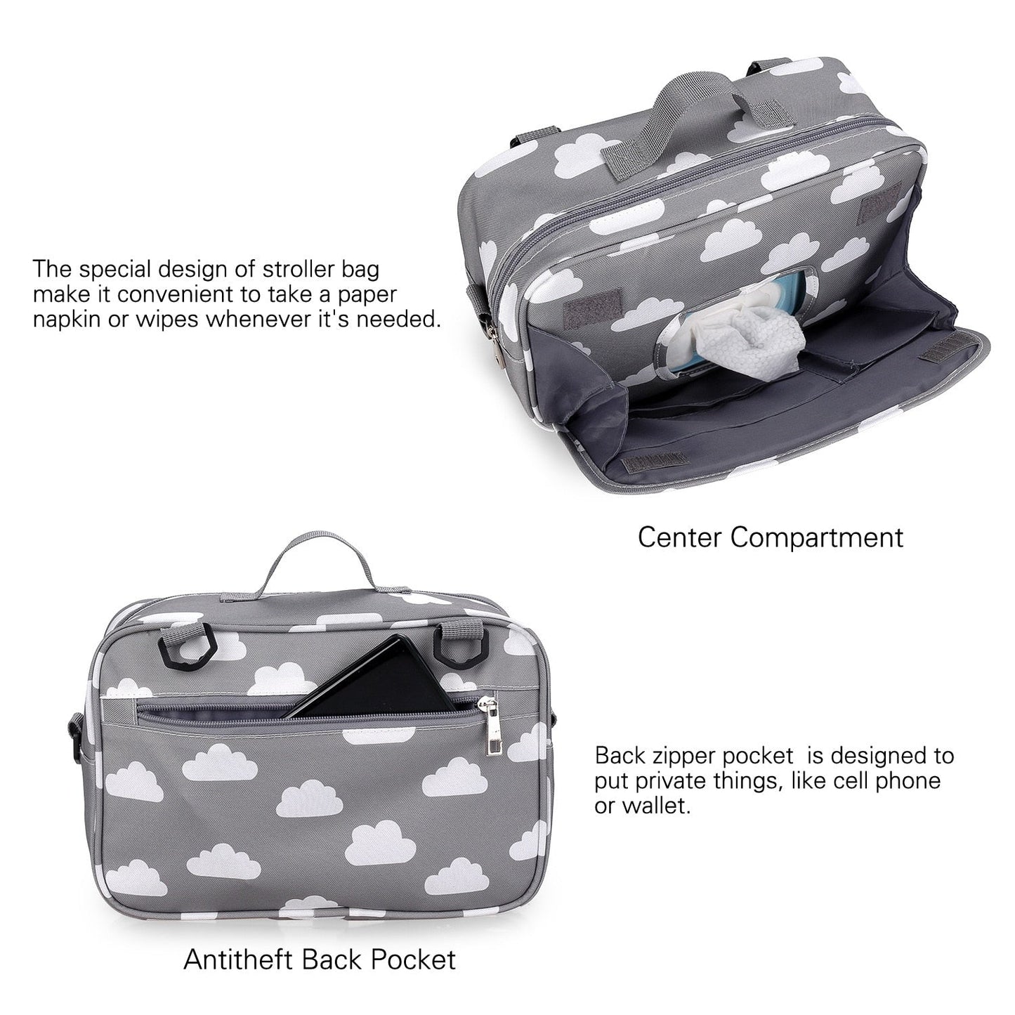 New Style Waterproof Diaper Bag Large Capacity Mommy Travel Bag Multifunctional Maternity Mother Baby Stroller Bags Organizer