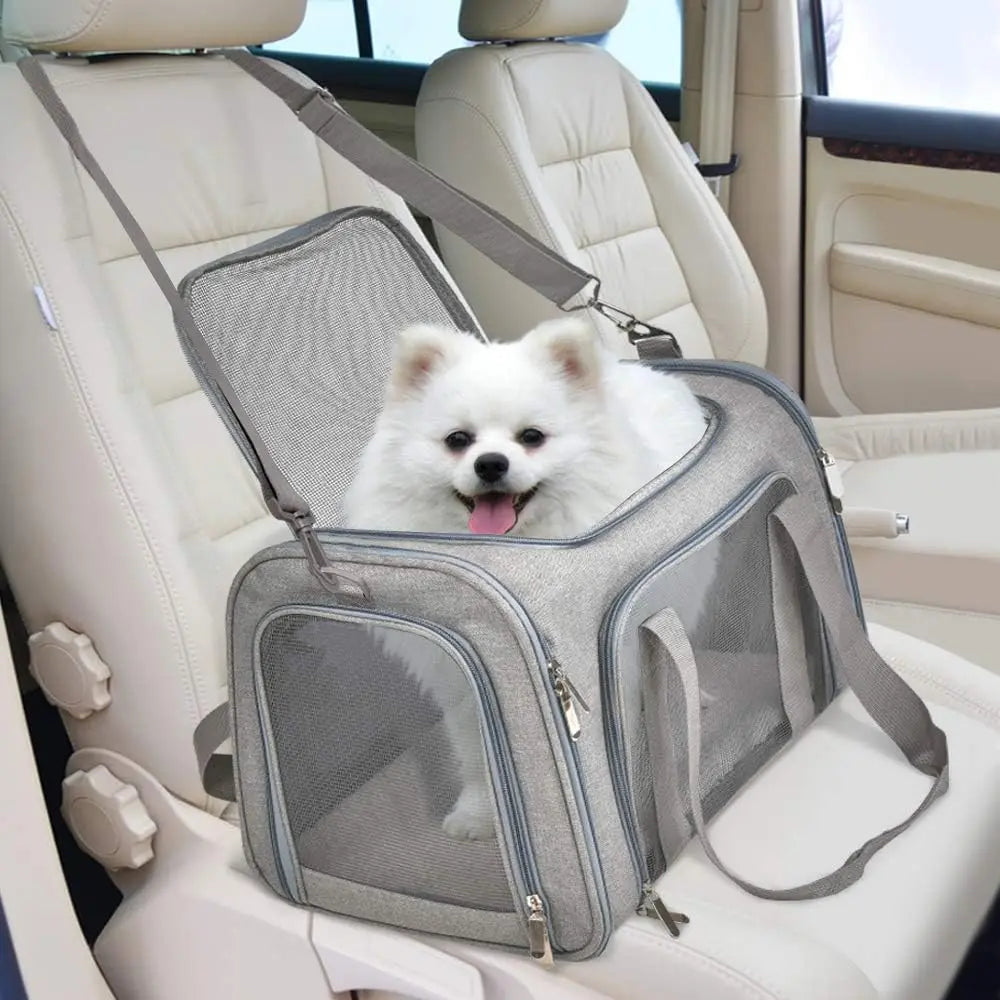 Airline Approved Soft Sided Puppy Pet Travel Carrier Expandable Large Cat Bag Dog Pet Carriers