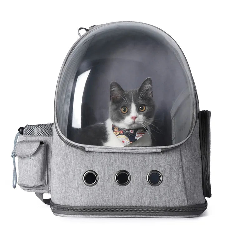 Hot Sale version space cat dog backpack carrier pet carrier airline approved Transparent Double Shoulder Cat Bag