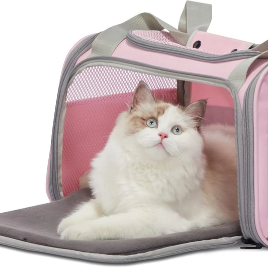 Hot selling  Pink  Custom Color Logo adjustable  Soft Pet Cat bags