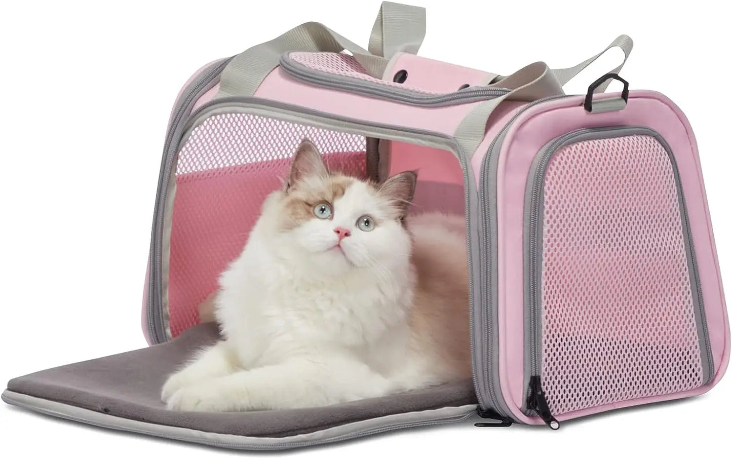 Hot selling  Pink  Custom Color Logo adjustable  Soft Pet Cat bags