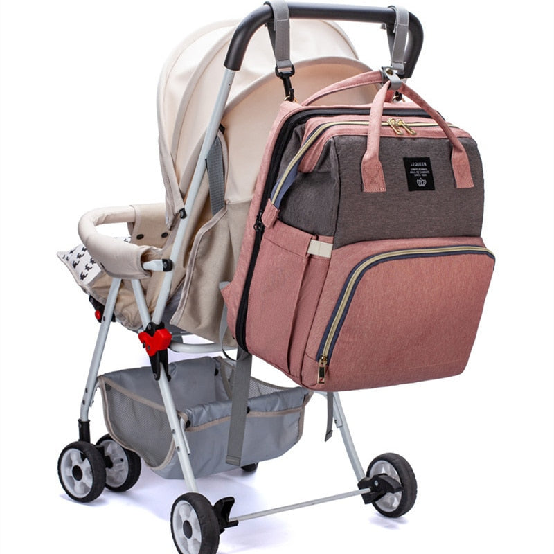 Large Capacity Diaper Bag Backpack Multifunctional Baby Bed Bags Maternity Nursing Handbag Stroller Bag with Hooks Bag