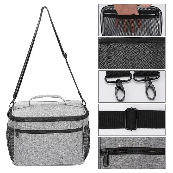 Travel 600D Insulated Thermal Cooler Lunch Box Waterproof Cooler Tote Bag Outdoor Beach Travel Adult Food Picnic Bag